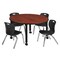 Regency Tables > Height Adjustable > Round Mobile Table & Chair Sets, 48 W, 48 L, 23-34 H, Cherry TB48RNDCHAPCBK45BK - alternate 1